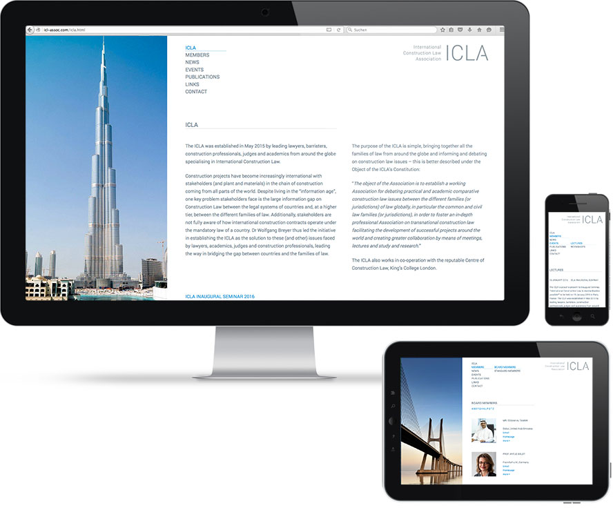 ICLA responsive Webseite